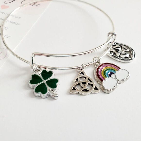 *Host Pick* Silver Adjustable Women's St Patrick's Day Bracelet - Picture 8 of 12